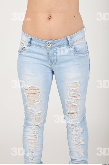 Thigh Woman Asian Casual Jeans Slim Studio photo references