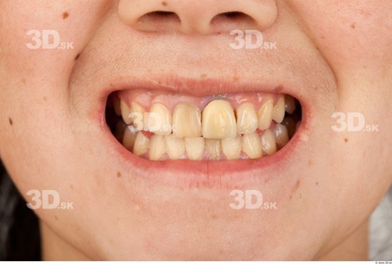 Teeth Woman Asian Slim Studio photo references