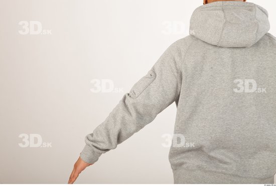 Arm Man Casual Sweater Bald Studio photo references