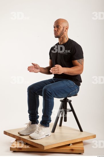 Whole Body Man Artistic poses Another Casual Muscular Bald
