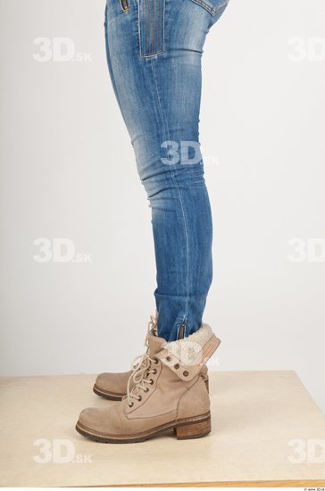 Calf Woman Casual Jeans Average Studio photo references