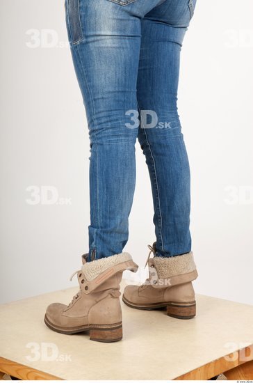 Calf Woman Casual Jeans Average Studio photo references