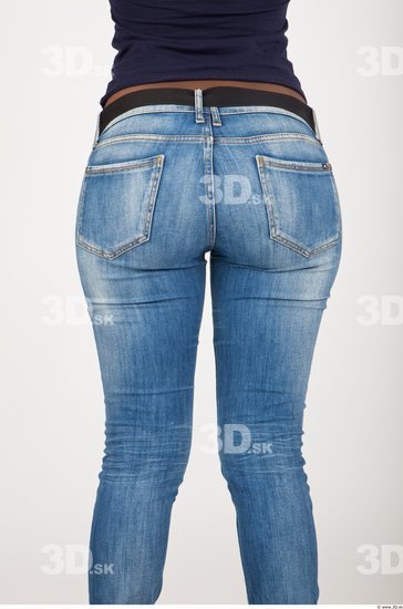 Thigh Woman Casual Jeans Slim Studio photo references