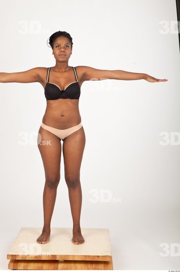 Whole Body Woman T poses Underwear Bra Average Studio photo references