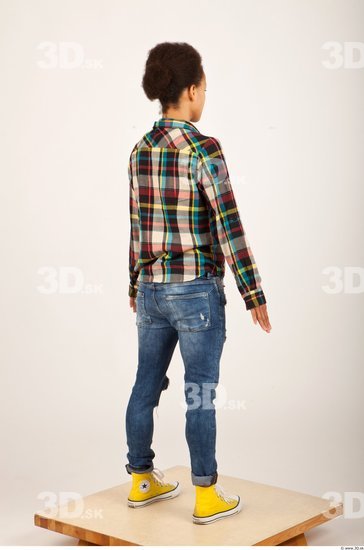 Woman Casual Shirt Jeans Studio photo references