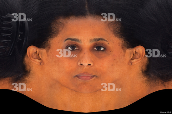 Black woman head photo texture
