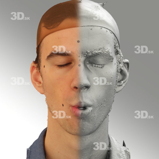 Head Phonemes Man White Average 3D Phonemes And Emotions