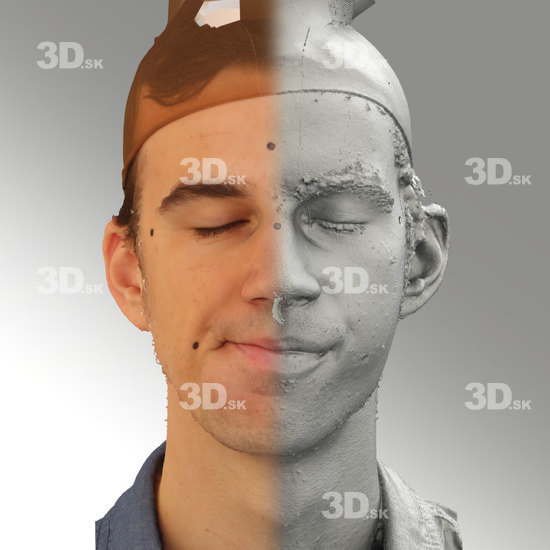 Head Emotions Man White Average 3D Phonemes And Emotions
