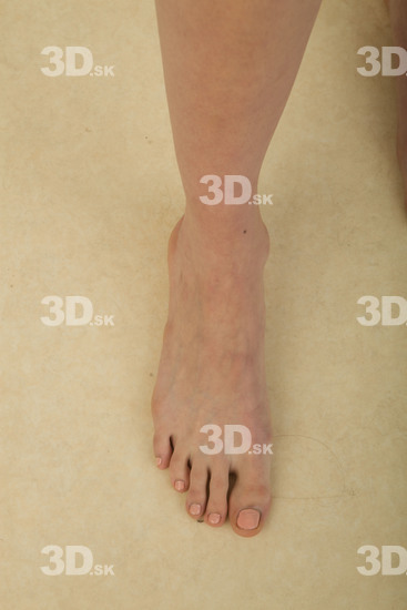 Foot Whole Body Woman Average Studio photo references