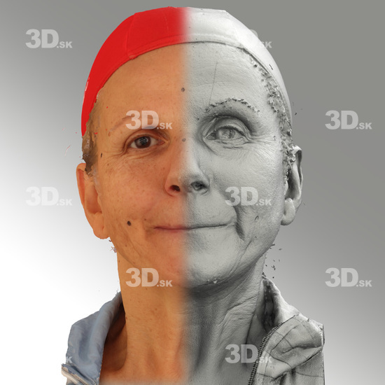 Head Woman White Slim 3D Scans