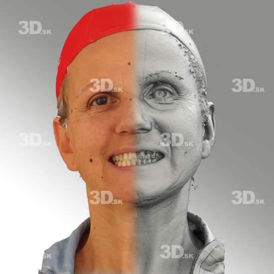Head Woman White Slim 3D Scans