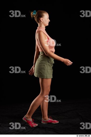 Woman White Slim Female Studio Poses