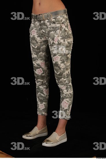 Leg Woman Casual Pants Slim Studio photo references