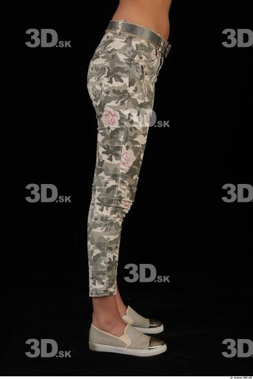 Leg Woman Casual Pants Slim Studio photo references