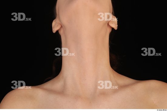 Neck Woman Nude Slim Studio photo references