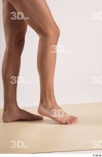 Calf Man White Nude Slim Studio photo references