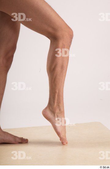 Calf Man White Nude Slim Studio photo references