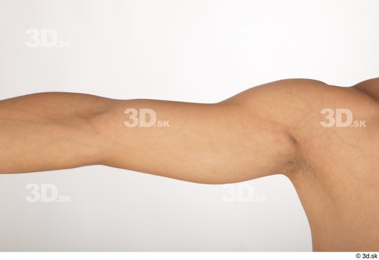 Arm Man White Nude Slim Studio photo references