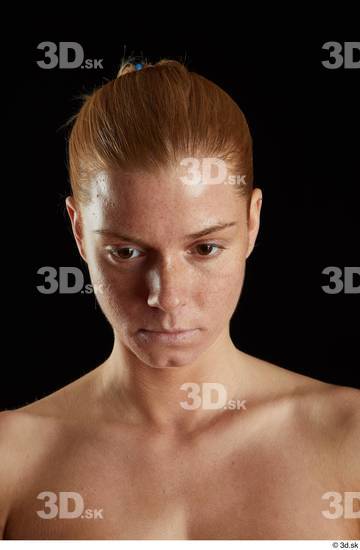 Head Woman White Slim Studio photo references