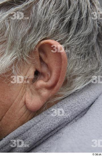 Ear Man White Casual Overweight Street photo references