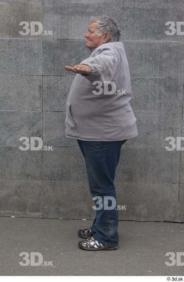 Whole Body Man T poses White Casual Overweight Standing Street photo references