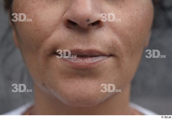 Mouth Woman White Casual Average Street photo references