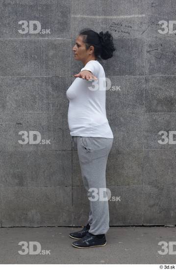 Whole Body Woman T poses White Casual Average Standing Street photo references