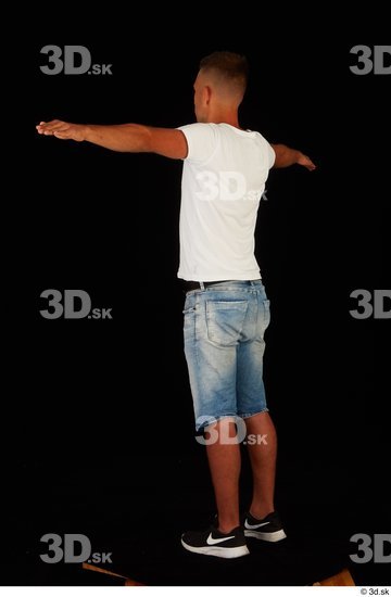 Whole Body Man T poses White Casual Slim