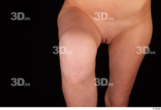 Knee Woman White Nude Casual Slim Studio photo references