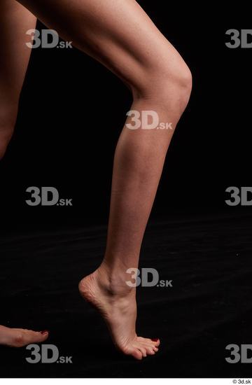 Calf Woman White Nude Slim Studio photo references