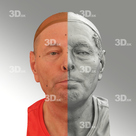 Head Man White 3D Scans