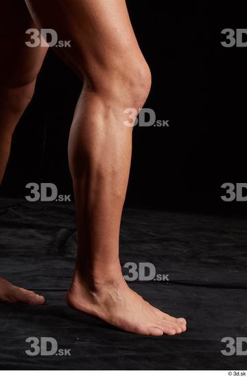 Calf Man White Nude Athletic Studio photo references