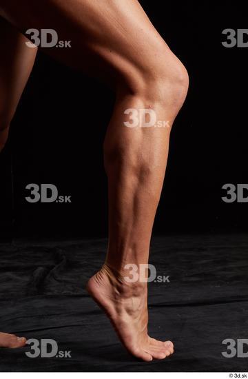 Calf Man White Nude Athletic Studio photo references