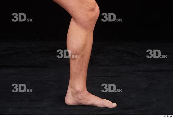 Calf Man White Nude Athletic Studio photo references