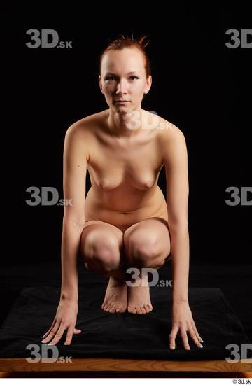 Woman White Slim Female Studio Poses