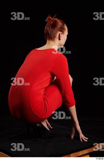 Woman White Slim Female Studio Poses