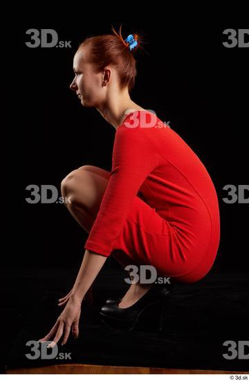 Woman White Slim Female Studio Poses