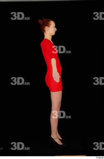 Woman White Slim Female Studio Poses