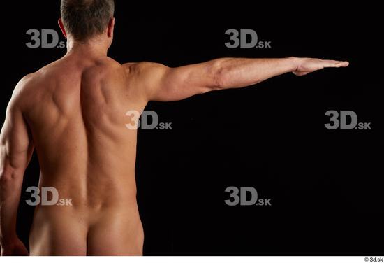 Arm Man White Nude Muscular Studio photo references