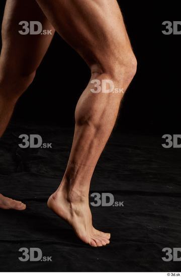 Calf Man White Nude Muscular Studio photo references