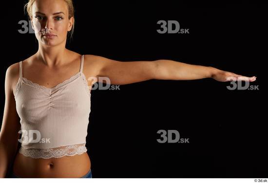 Arm Woman White Slim Studio photo references