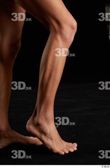 Calf Man White Nude Athletic Studio photo references