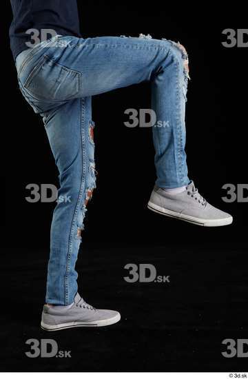 Leg Man White Jeans Athletic Studio photo references