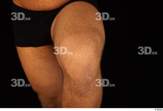 Knee Man Black Nude Average Studio photo references