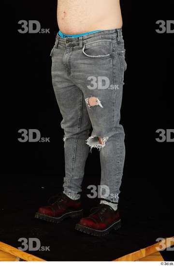 Man White Shoes Jeans Average Studio photo references