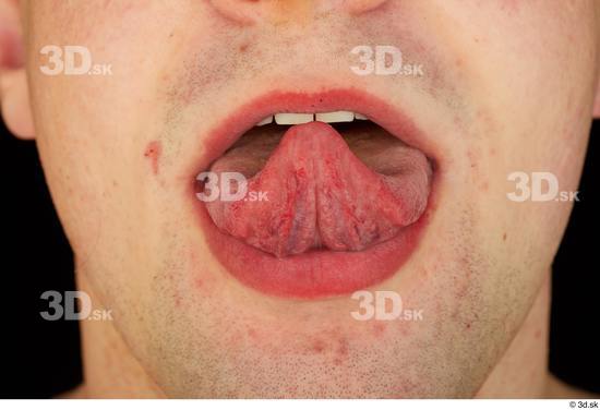 Tongue Man White Average Studio photo references