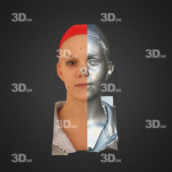 Head Emotions Woman White 3D Phonemes And Emotions