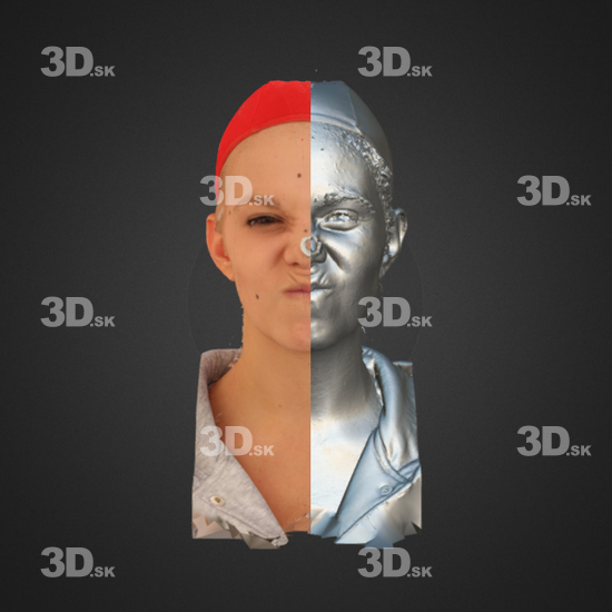 Head Emotions Woman White 3D Phonemes And Emotions