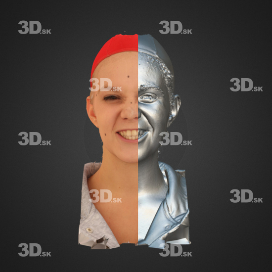 Head Emotions Woman White 3D Phonemes And Emotions