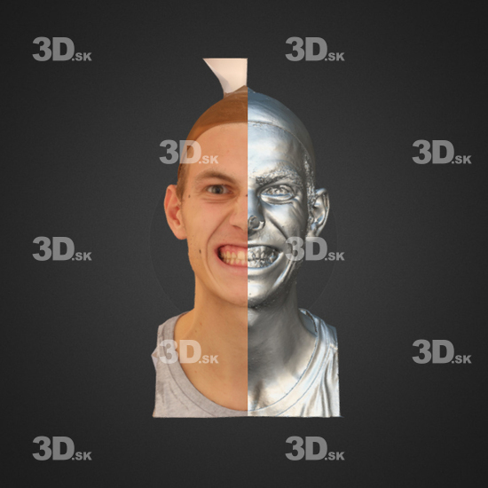 Head Emotions Man White 3D Phonemes And Emotions